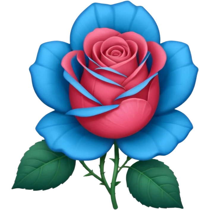Emoji deRosa de color azul emoji