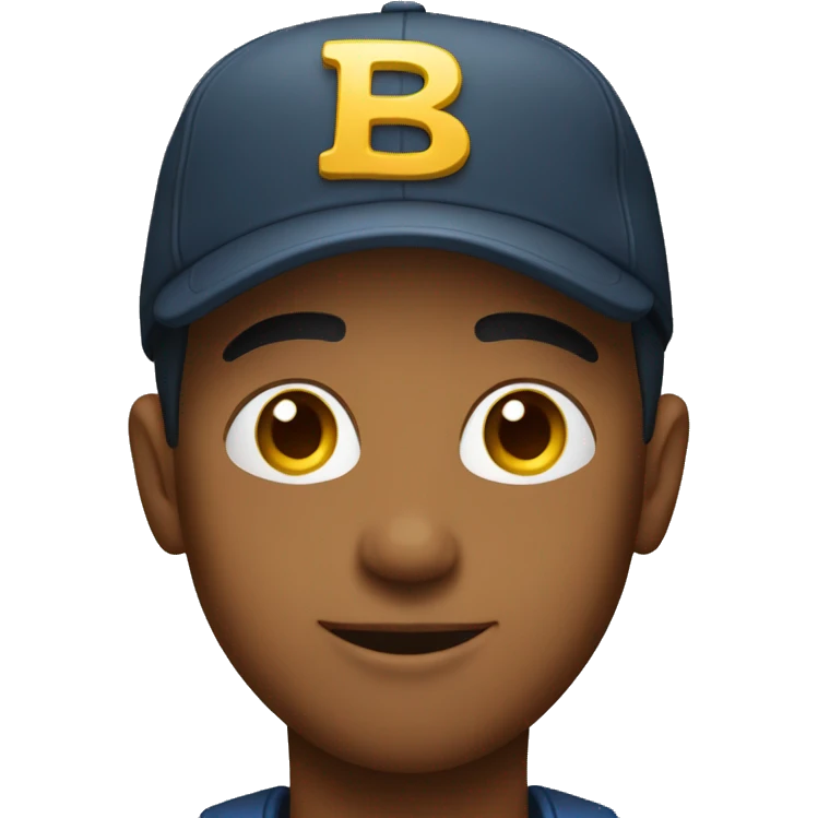 a young man with cap emoji