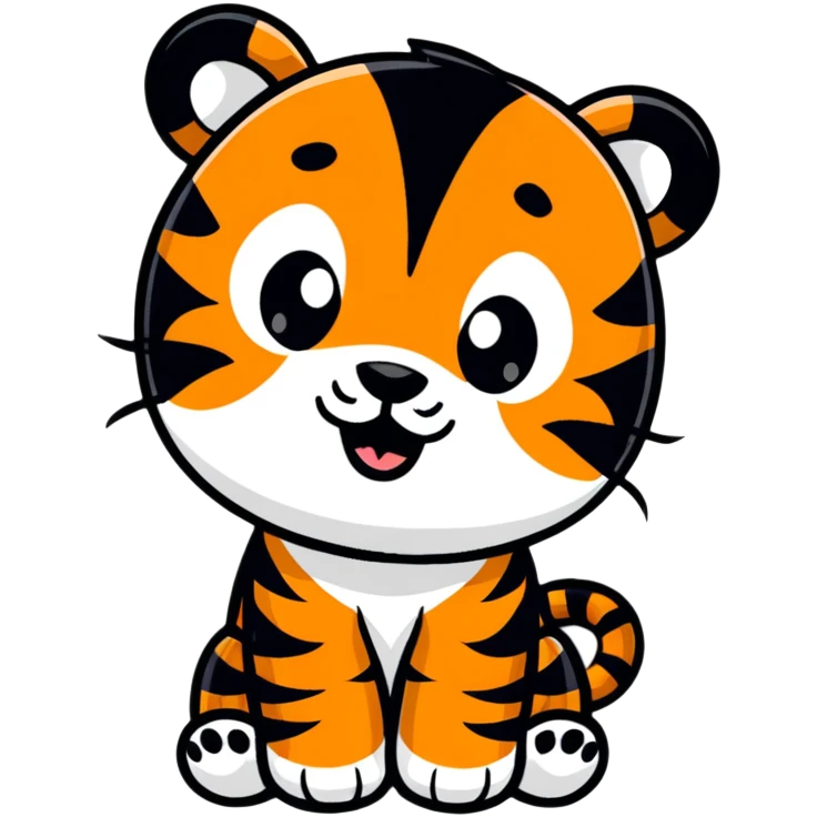 cute cartoon tiger emoji