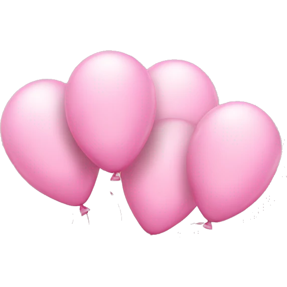 Light pink birthday baloons emoji