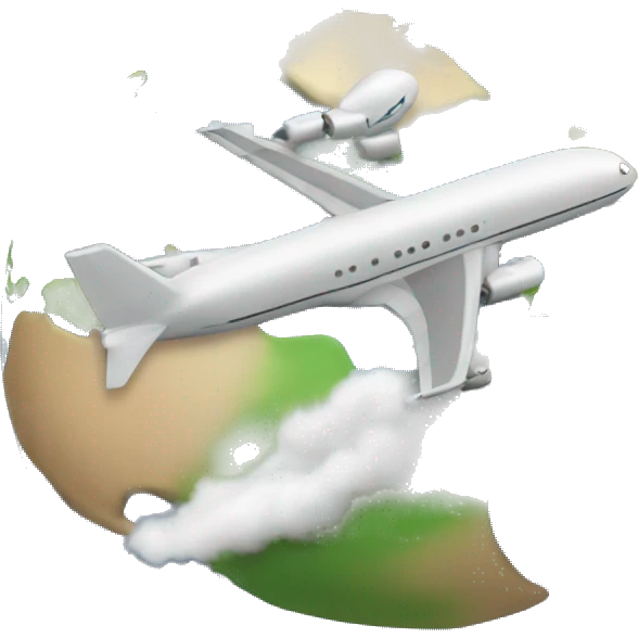 airplane flying over the earth globe emoji