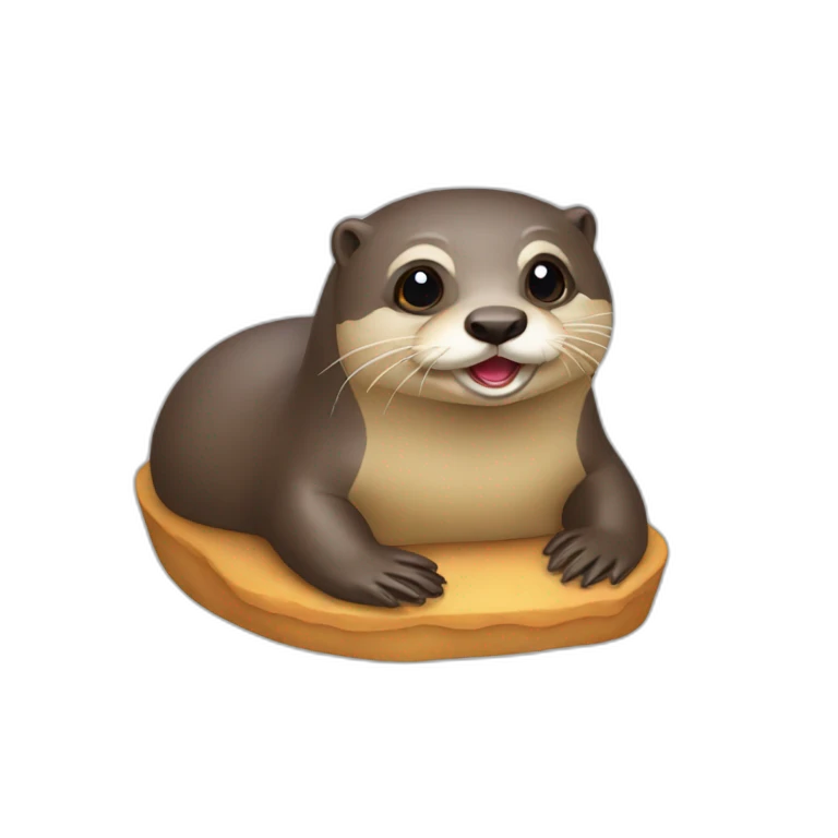 Loutre sur tortu emoji