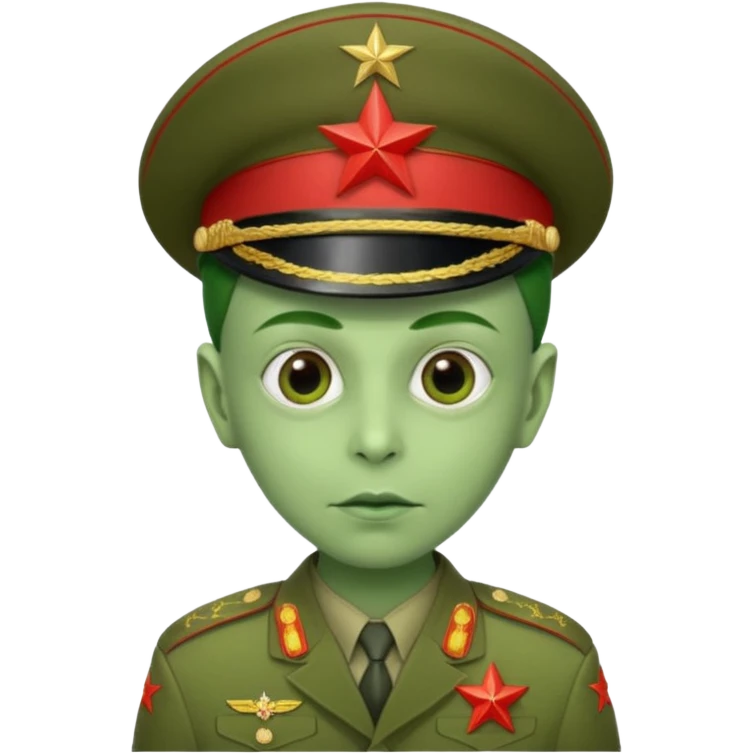 Alien with soviet emoji