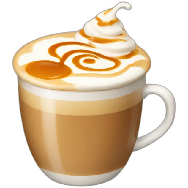 Latte with salted caramel emoji