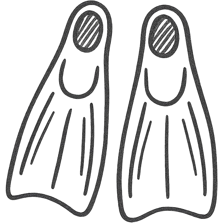 diving flippers emoji