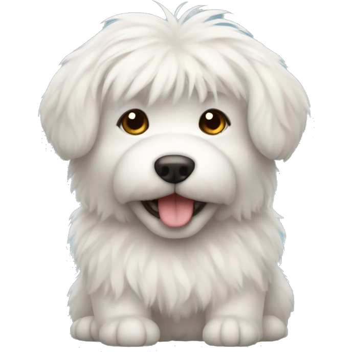 Cute fluffy dog emoji