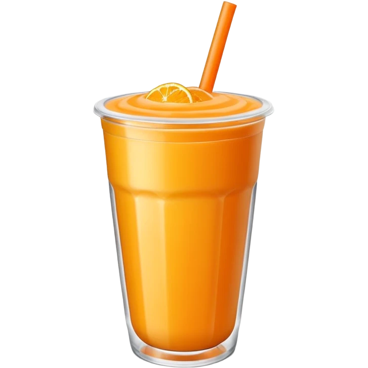 smoothie cup with orange emoji