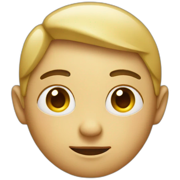 the face but the eyes are apple emoji