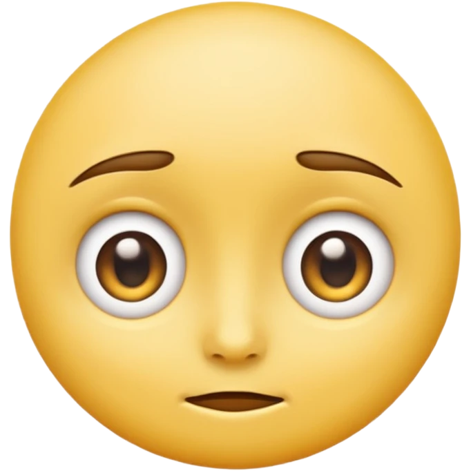 Classic emoji face, wide eyes looking, side eye emoji