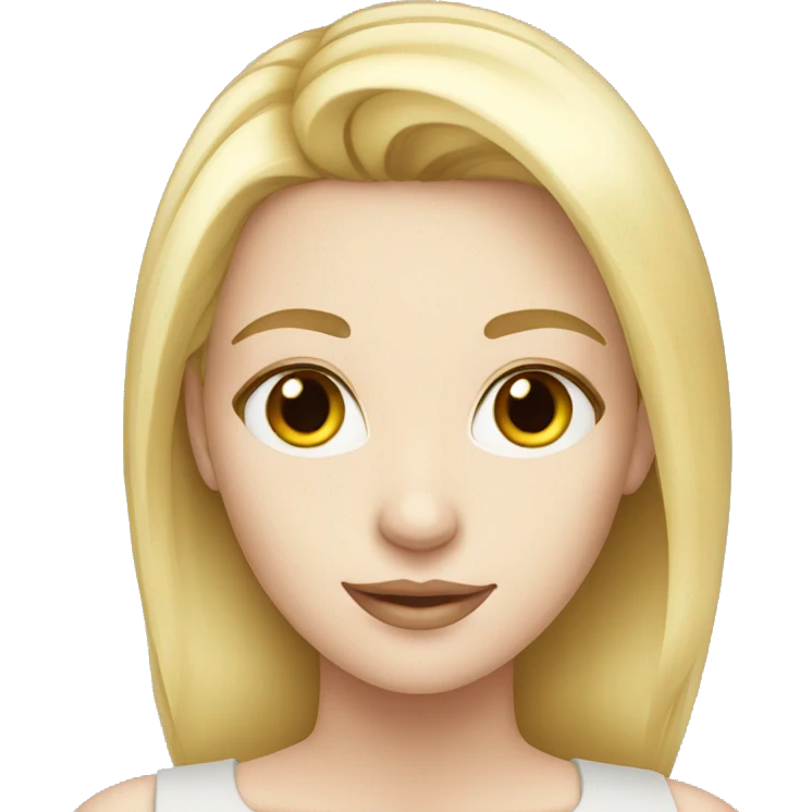 young pretty blond woman with pale skin emoji