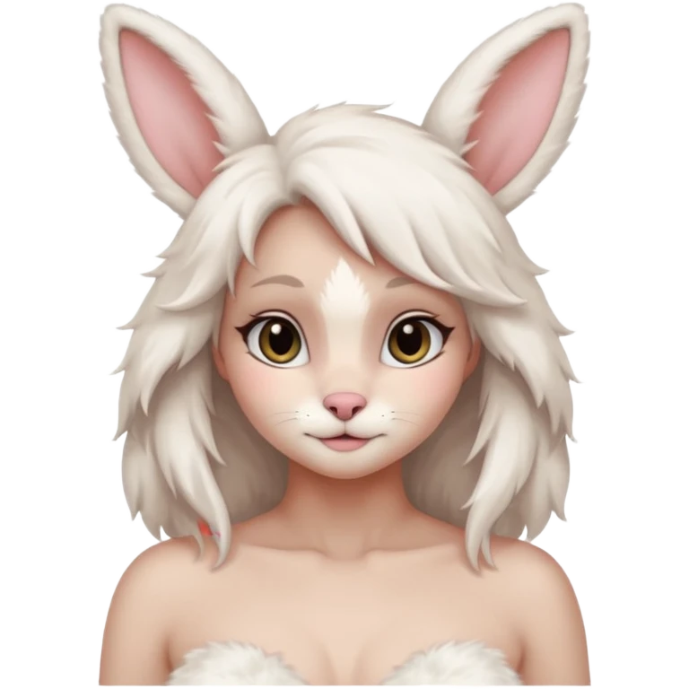 nude anthro bunny woman emoji