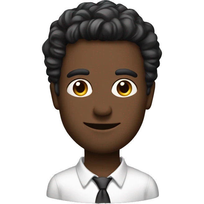 homme chevex noir sur le coté j emoji