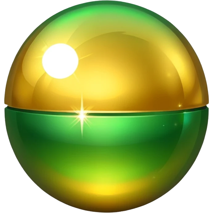 One in golden and green shadows emoji