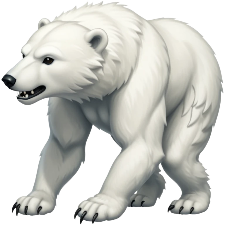 Sabertooth polar bear with a wolf’s tail  emoji