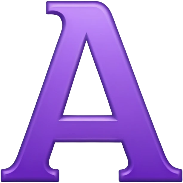 purple capital letter alphabet emoji
