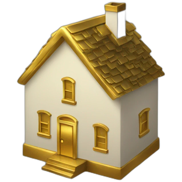 house with gold emoji