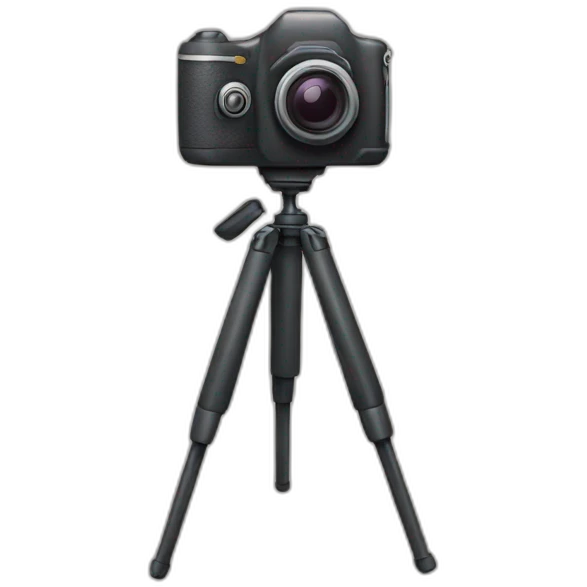 Camara con tripode emoji