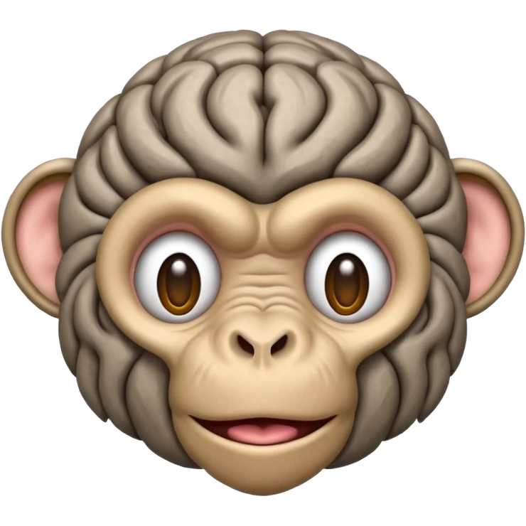 brain monkey emoji