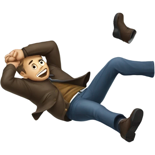 Man falling emoji