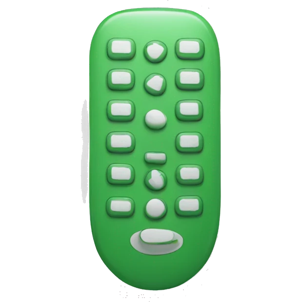 green tv remote  emoji