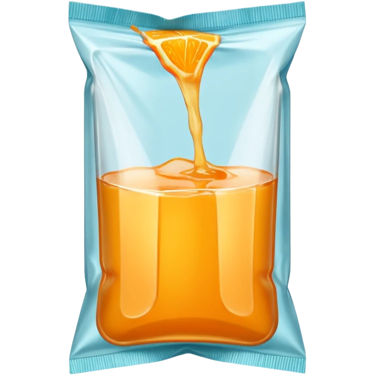 апельсиновий сік в пакеті emoji