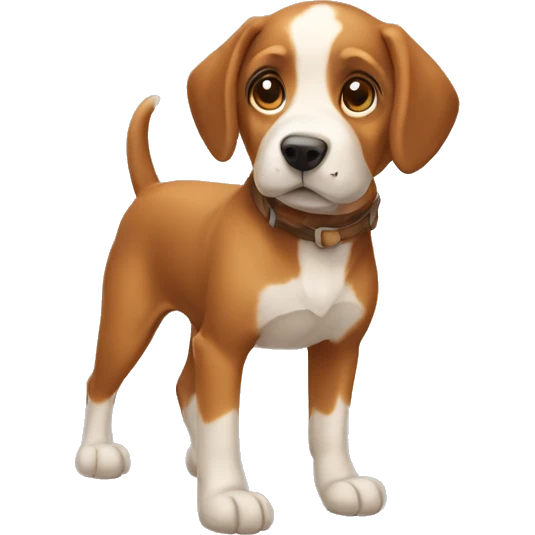 Perro color canela leche emoji
