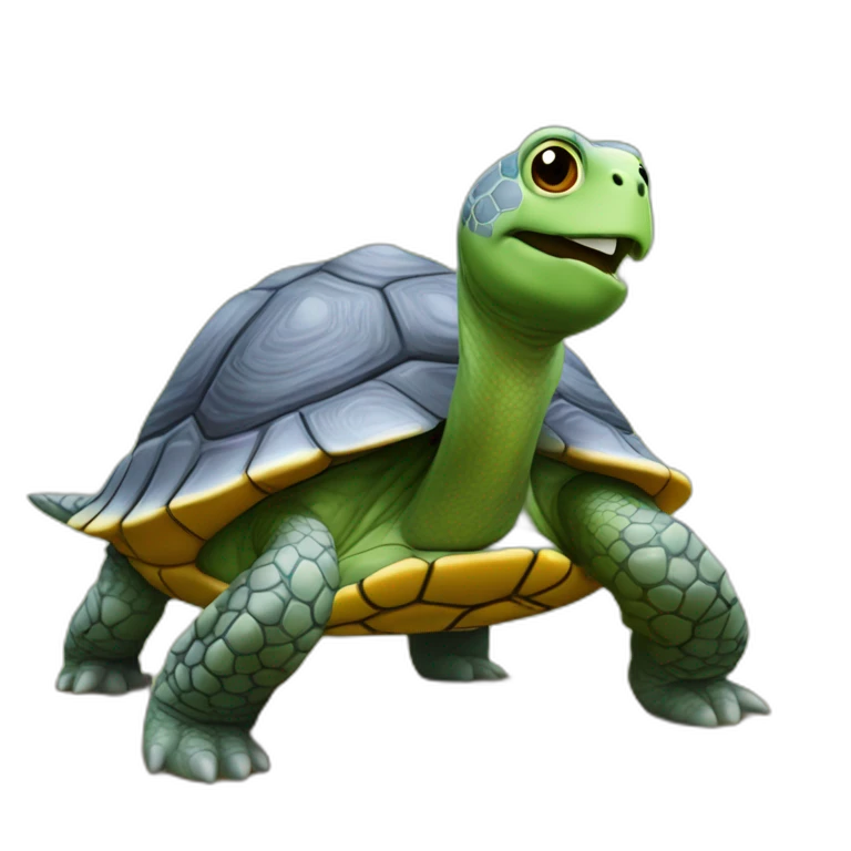 Tortue sur une tortue emoji