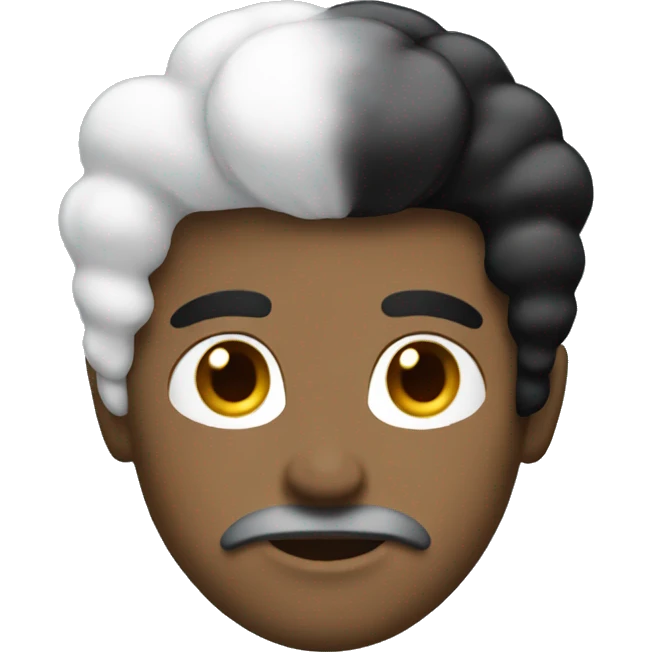 men having white and black hair with suit emoji