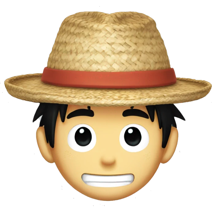 a luffy straw hat emoji