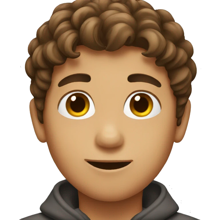 Brown hair boy emoji