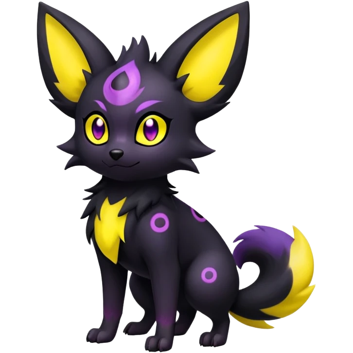 Zorua-Umbreon-Fakémon-hybrid-creature (full body)  emoji