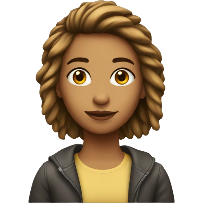 chica con el pelo blanco largo  emoji