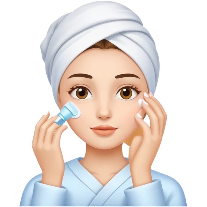 Girl doing her skincare emoji