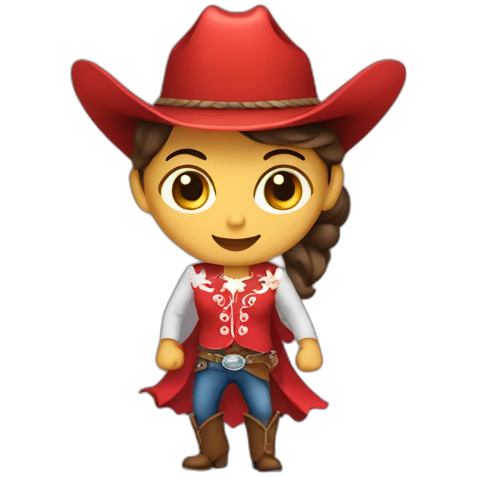 cowboy dancer red dress emoji