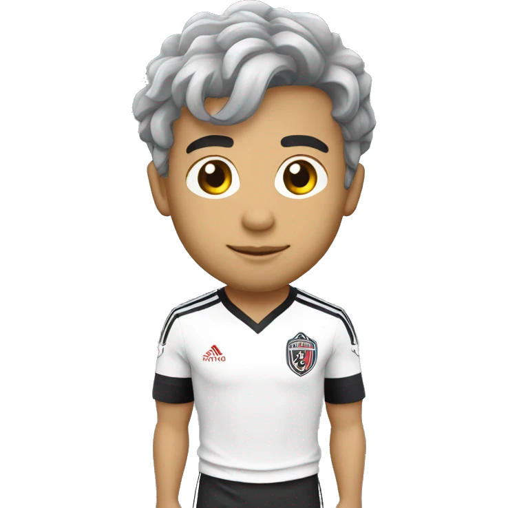 Moreno cabelo liso com a camisa do time do Corinthians  emoji