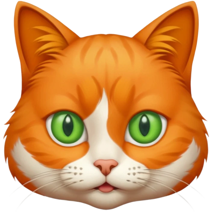 A cat with annoying face emoji