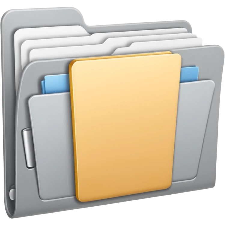 white and gray folder empty emoji