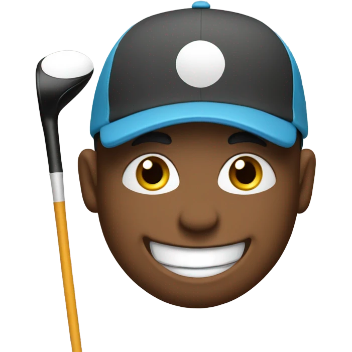 Excited golfer in hat emoji