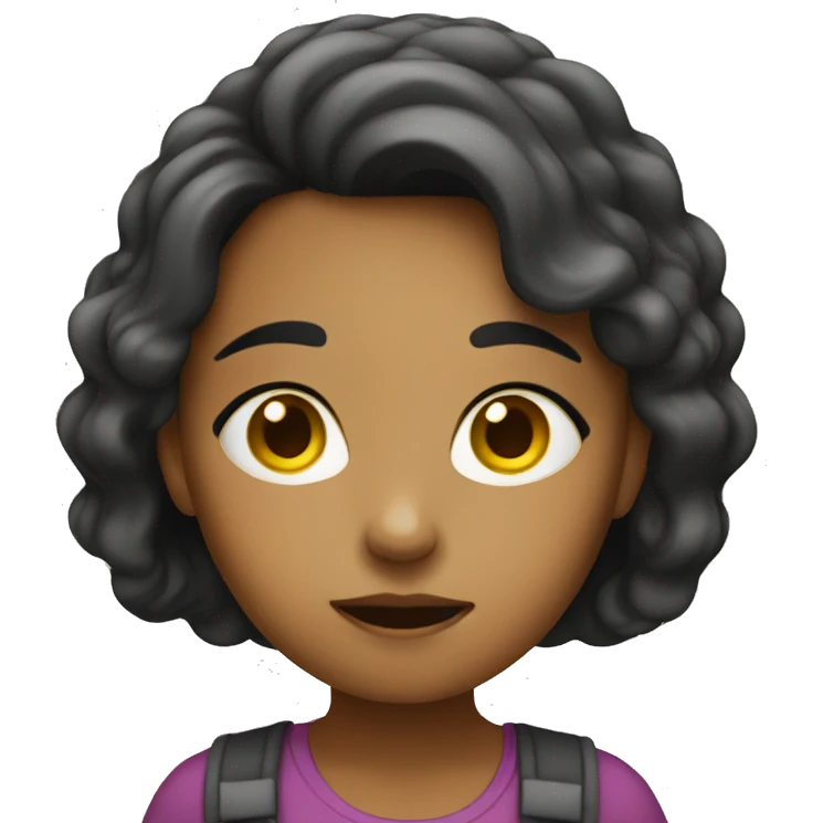 girl thinking emoji
