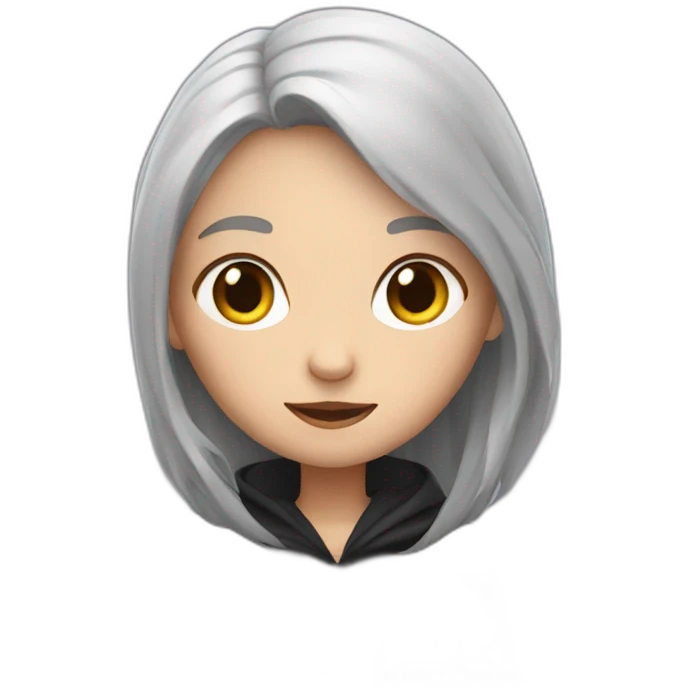 Girl with crone emoji