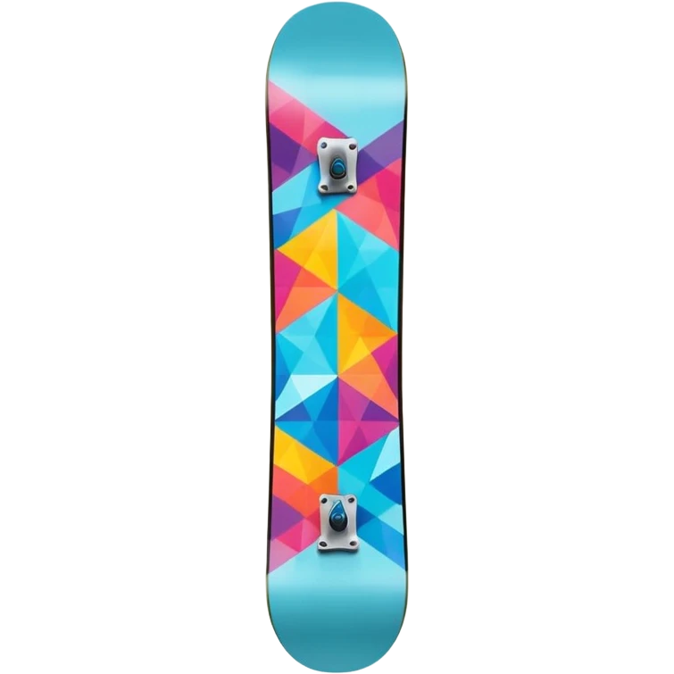 colorful patterned snowboard emoji