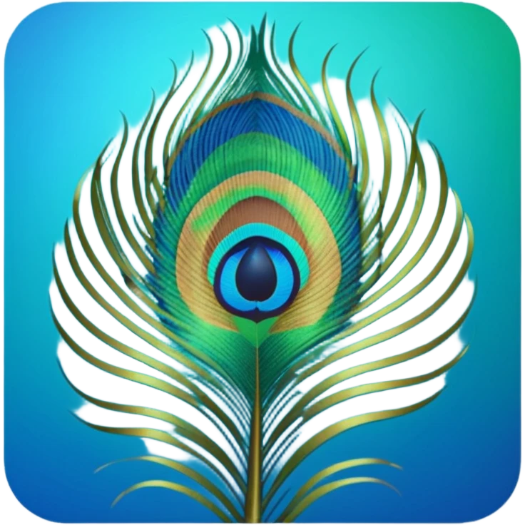 Peacock feather emoji