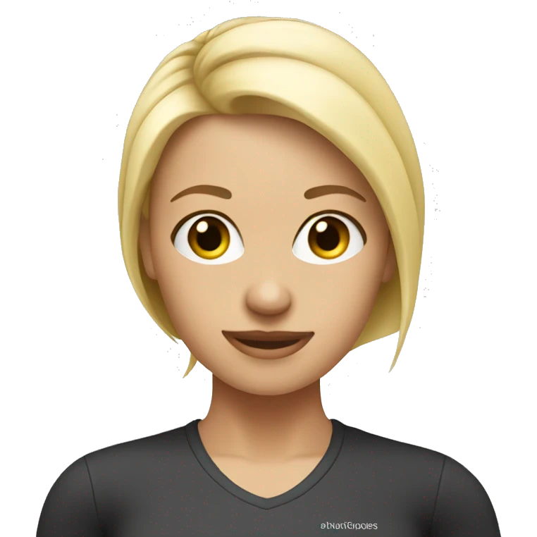 Pilates girl blonde  emoji
