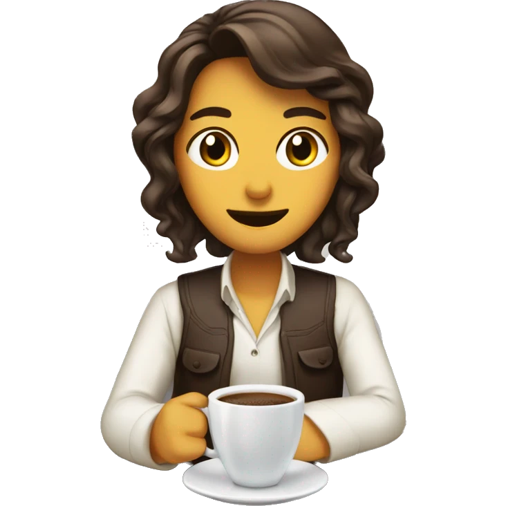 Tere tomando café  emoji