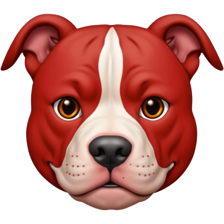 very tattoed pitbull dog with red hair emoji