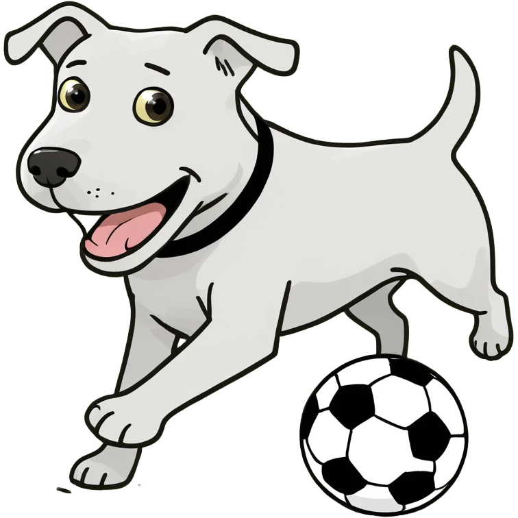 Dog playing soccer  emoji