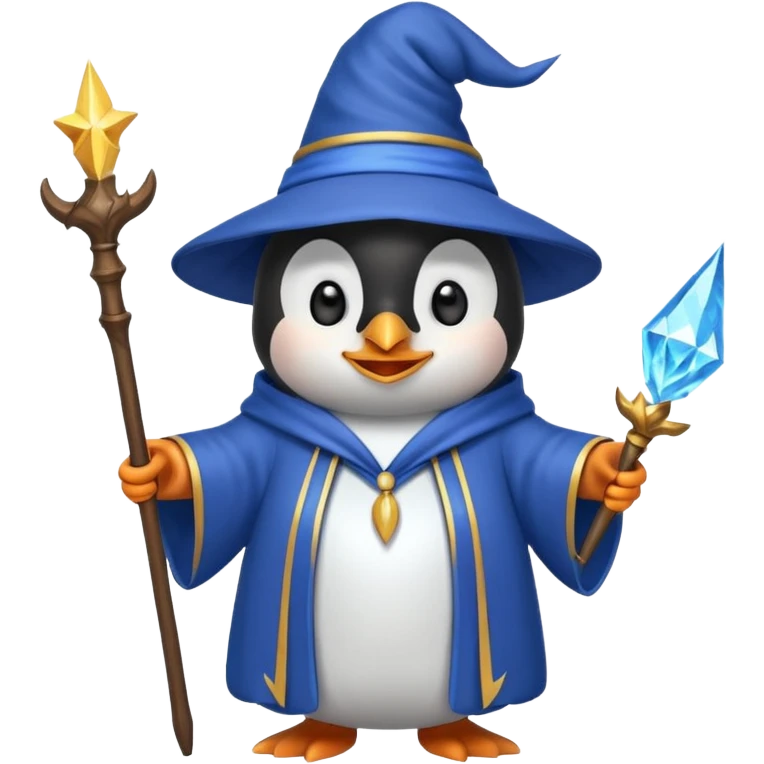 Penguin Wizard emoji