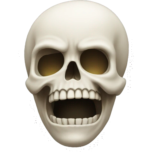 Emoji skull with a glimpse into the soul emoji