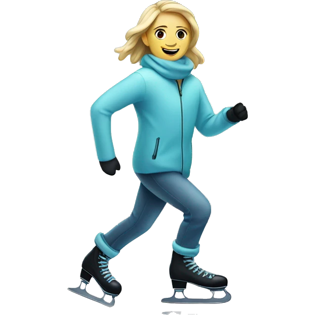 A person ice skating emoji