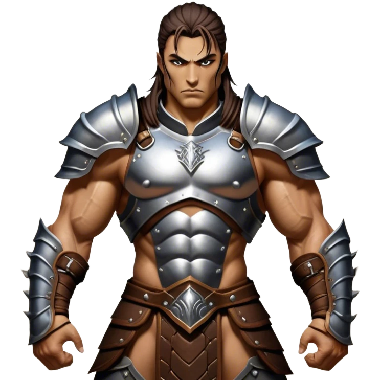 Cinematic Realistic WoW Human Warrior Portrait, captured in a dynamic, battle-ready stance, muscles defined beneath intricately detailed steel armor accented with rich leather. His chiseled visage and determined gaze are rendered with lifelike texture and dynamic natural lighting, high shine, evoking the fierce, relentless spirit of a human warrior in the midst of combat. emoji